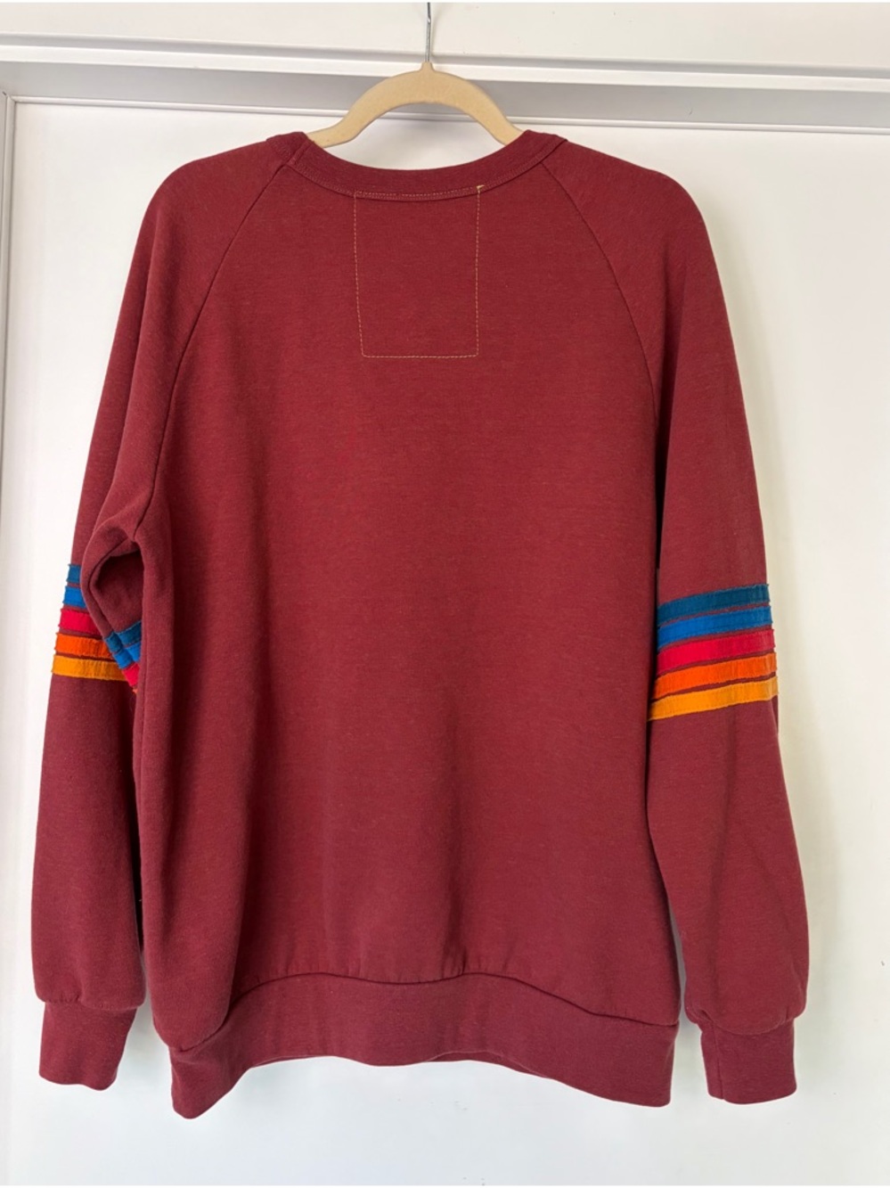 Aviator Nation Claret Crewneck Sweatshirt, Multicolor Stripes, Large, EUC - Picture 4 of 8